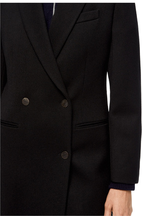 LOEWE Double breasted coat in wool Black plp_rd