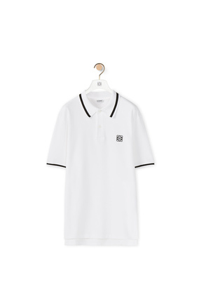 LOEWE Anagram polo in cotton White plp_rd