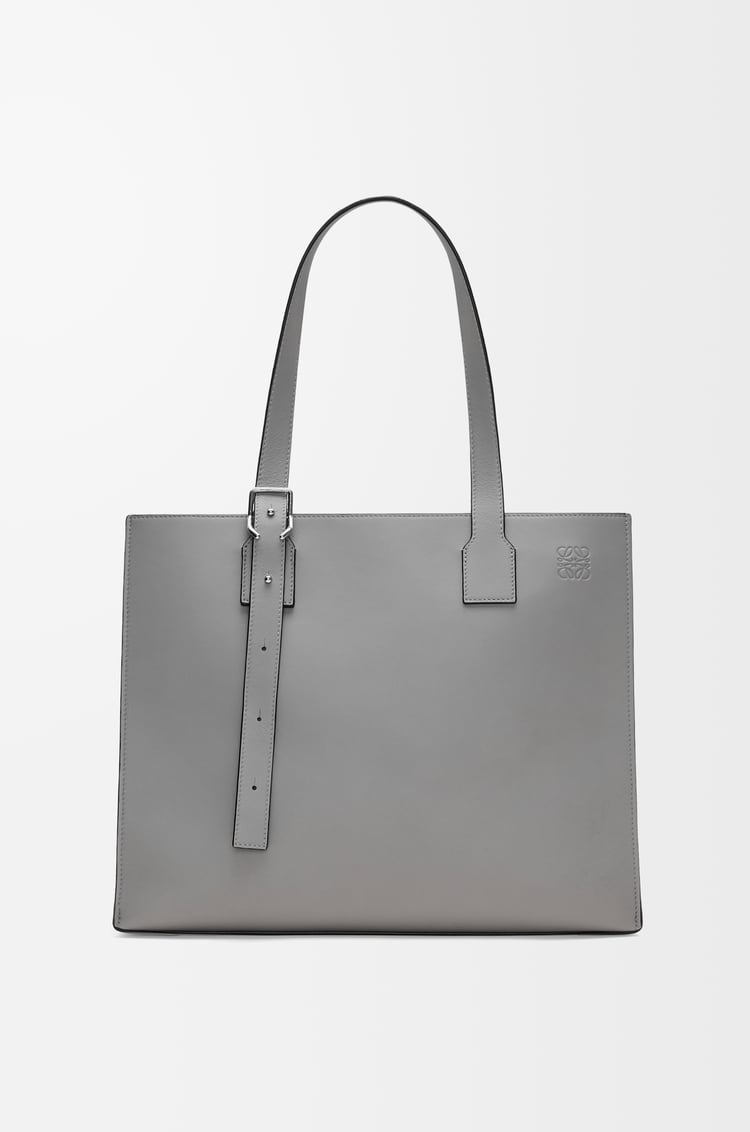 LOEWE Buckle horizontal tote in classic calfskin Asphalt Grey