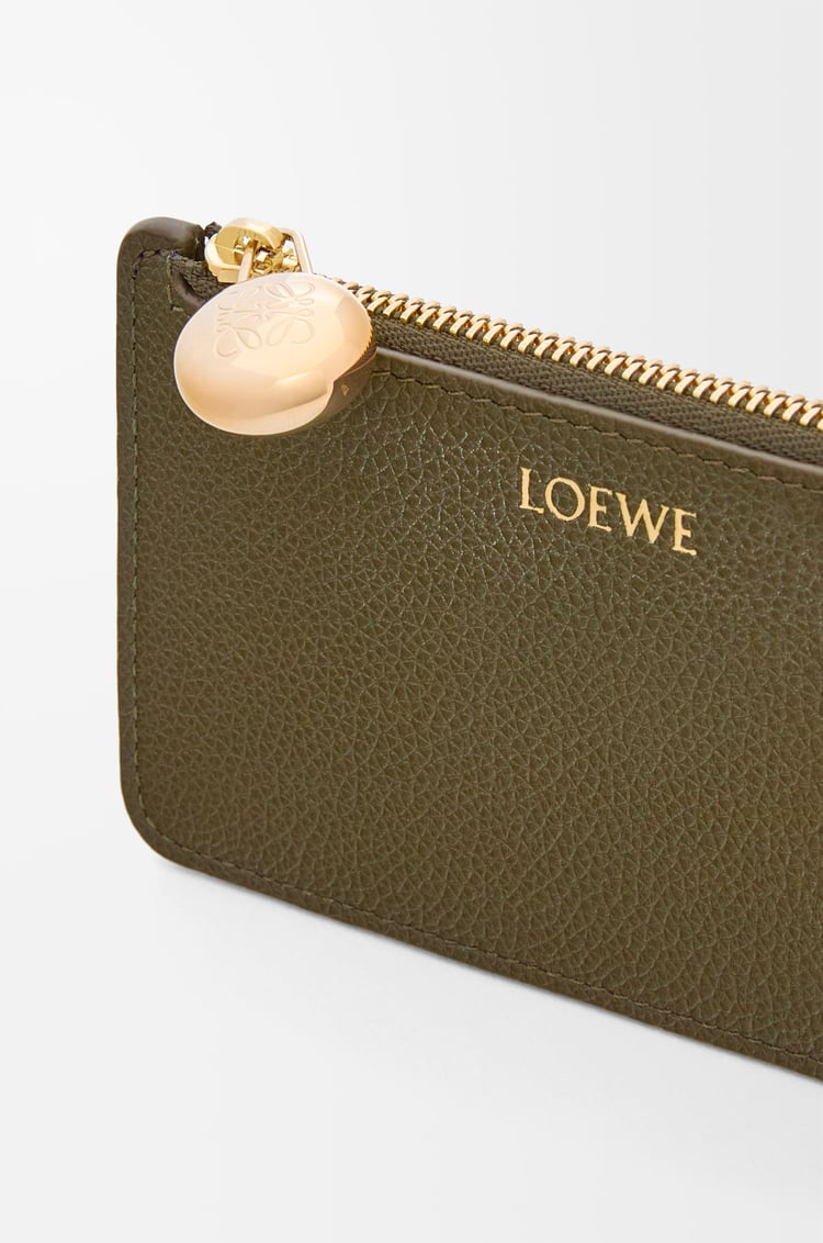 LOEWE ペブル コインカードホルダー（ペブルグレインカーフ） ダークカーキ