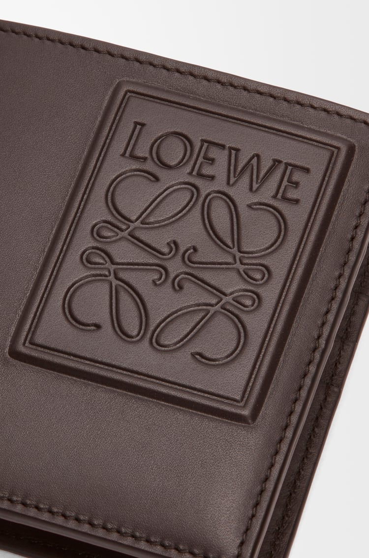 LOEWE Bifold wallet in satin calfskin Dark Brown