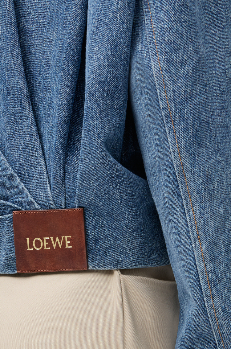 LOEWE Draped jacket in denim Indigo Blue