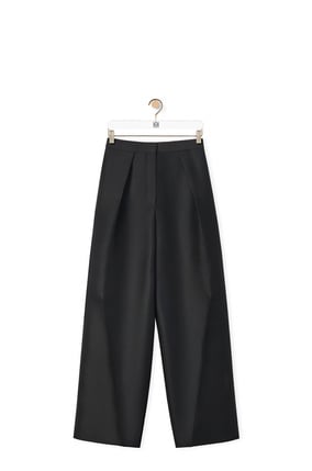 LOEWE Pleated trousers in technical twill Black
