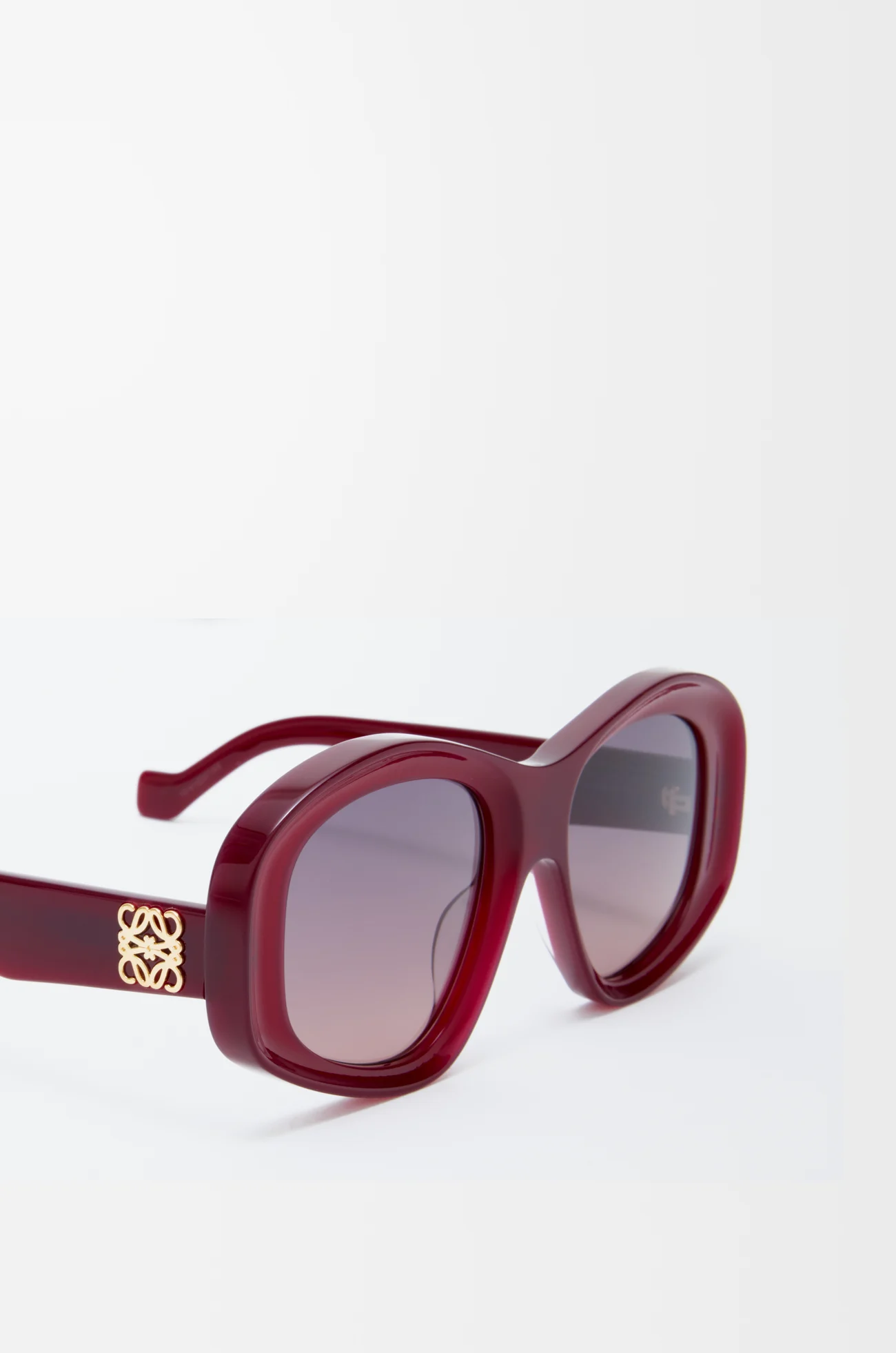 LOEWE 五角形太阳镜 牛奶勃艮第红