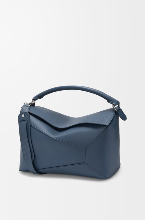 LOEWE Bolso Puzzle grande en piel de ternera Tinte Índigo