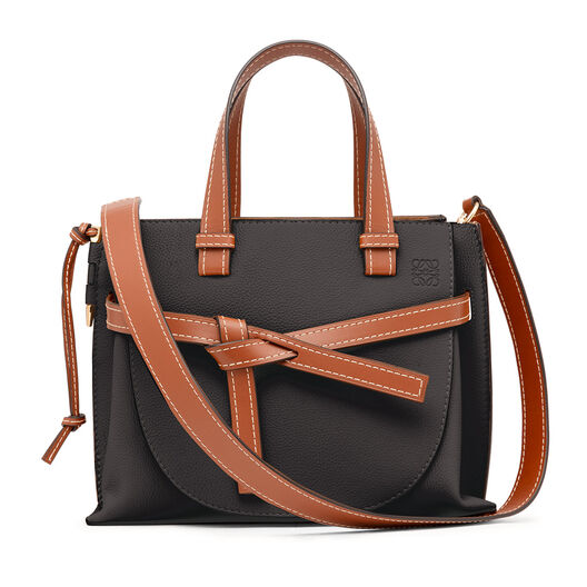 LOEWE Bolso Gate Top Handle Pequeño Negro/Color Pecana LOEWE Bolso Gate Top Handle Pequeño Negro/Color Pecana all