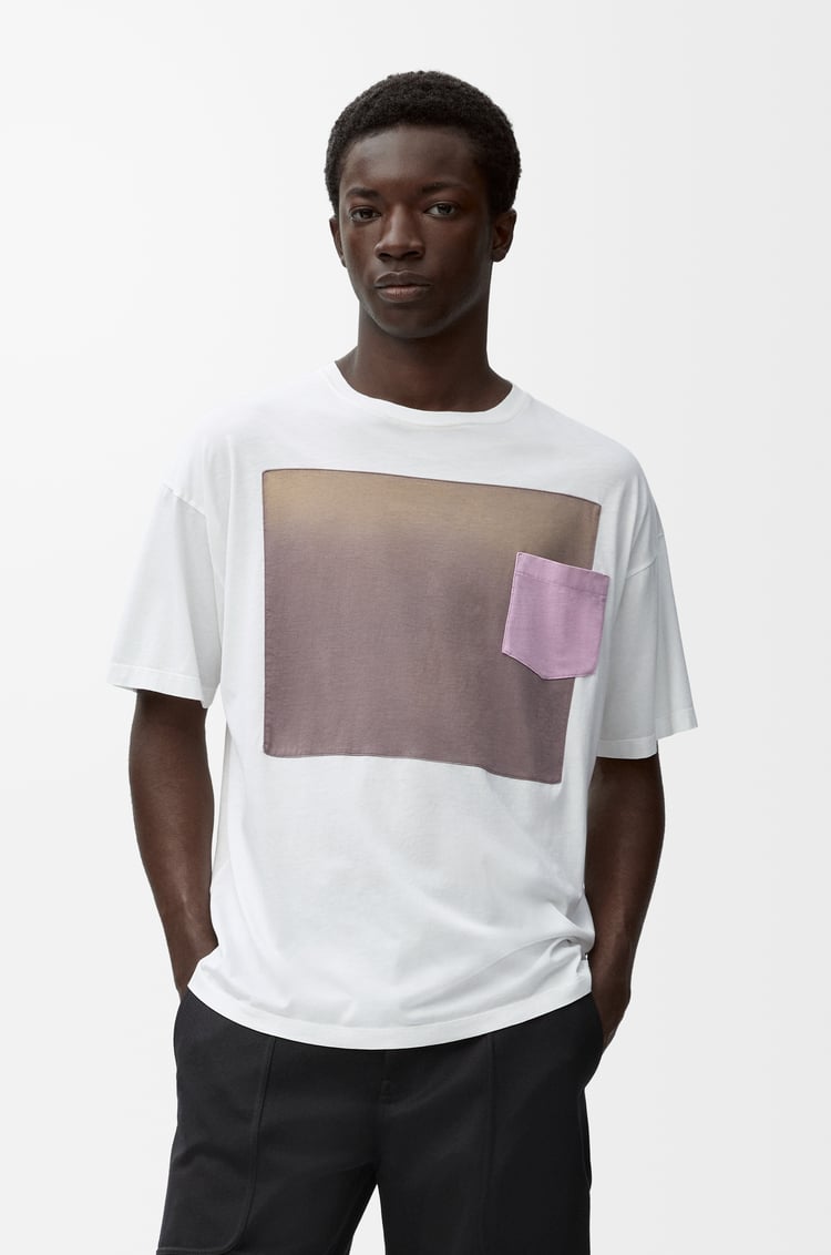 LOEWE T-shirt in cotton White/Grey/Violet