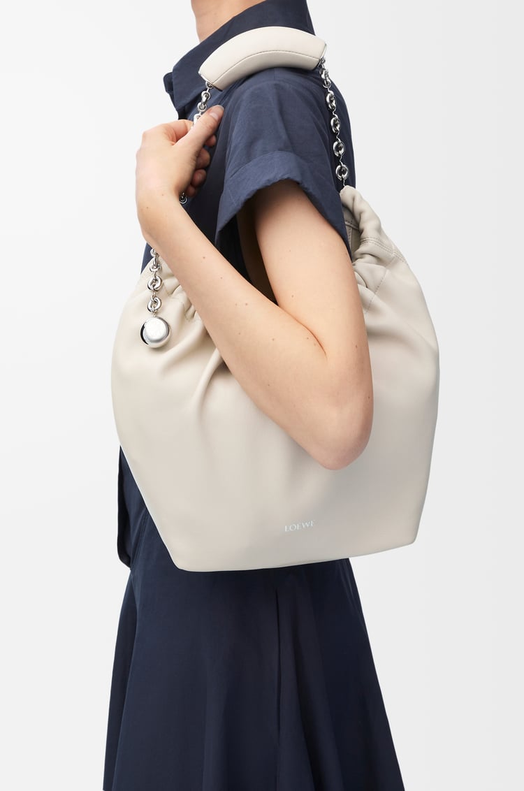 LOEWE Small Squeeze bag in mellow nappa lambskin Sea Salt