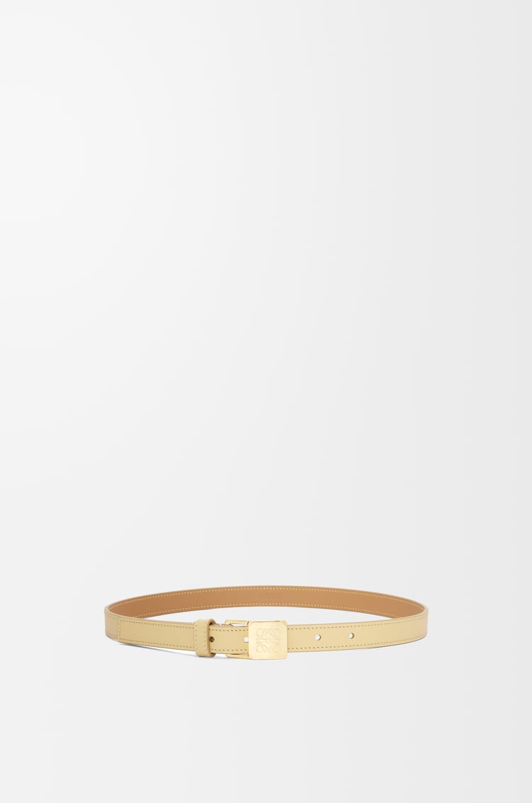 LOEWE アマソナ パッドロック ベルト（スムースカーフ） ダークバター/ゴールド