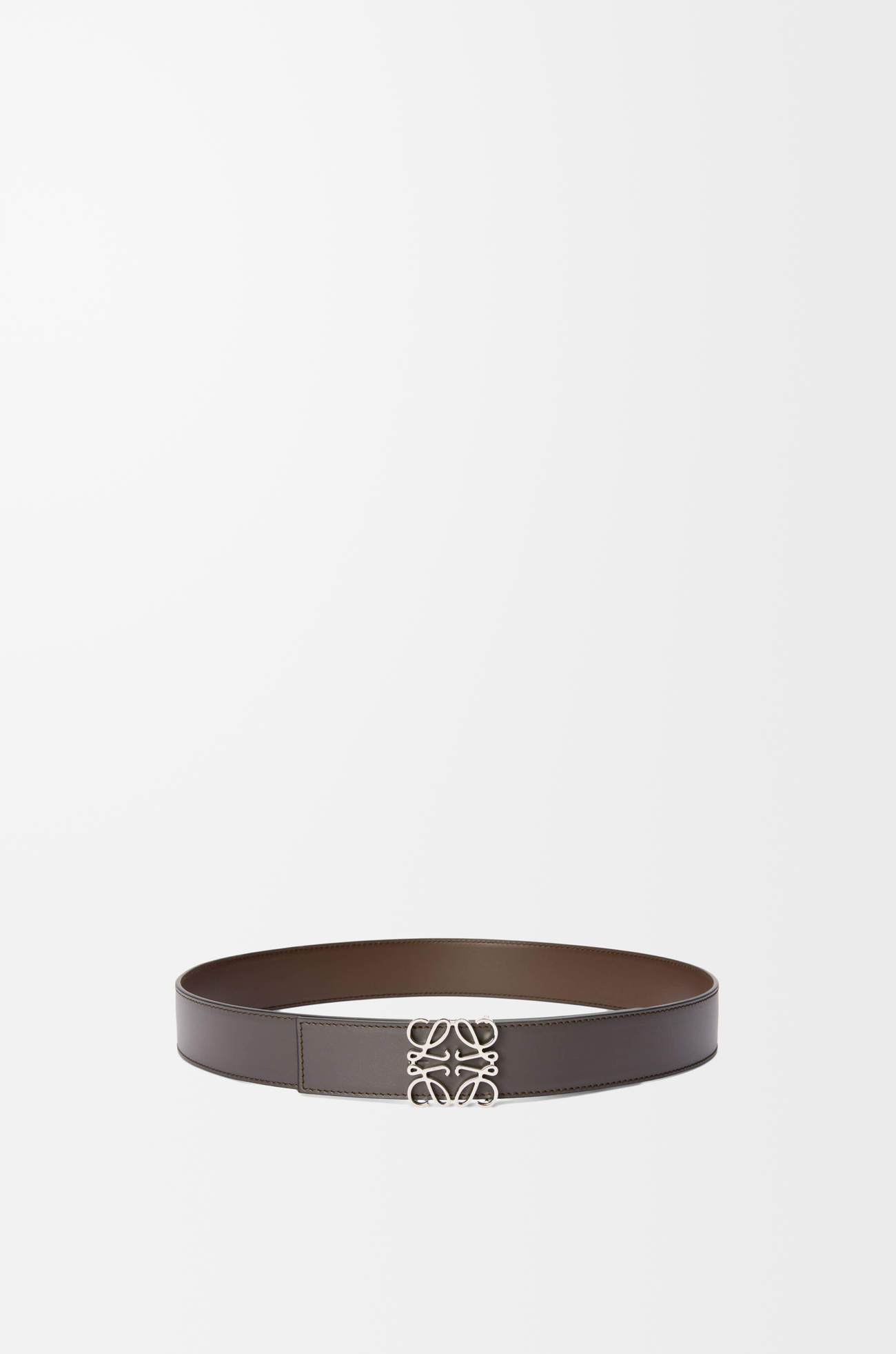 LOEWE リバーシブル アナグラム ベルト（スムースカーフ） ダークグレー/ダークシガー/パラジウム plp_rd