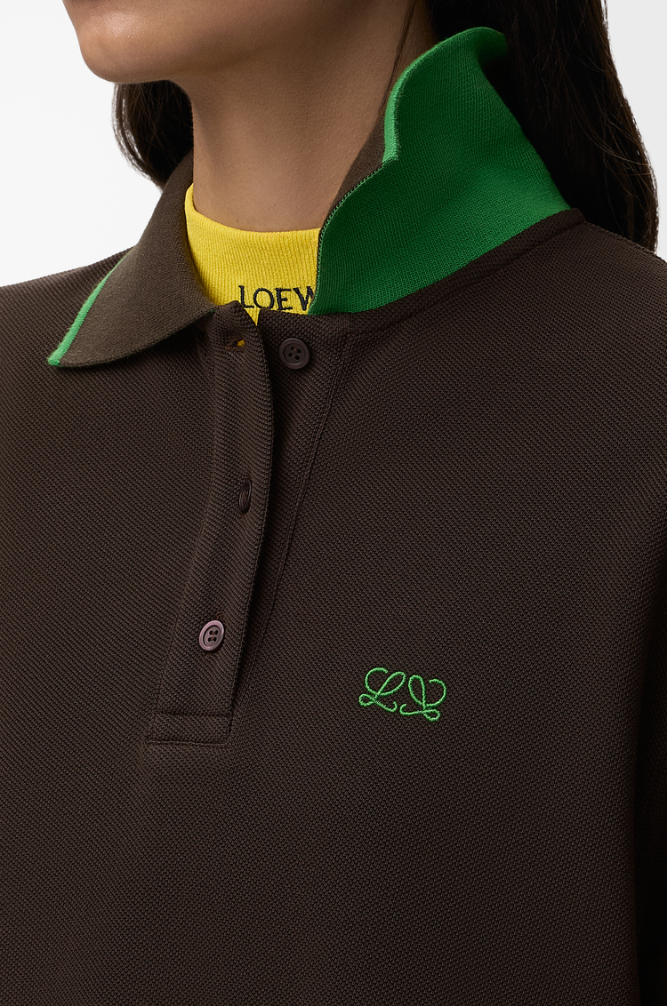 LOEWE Polo en coton Marron