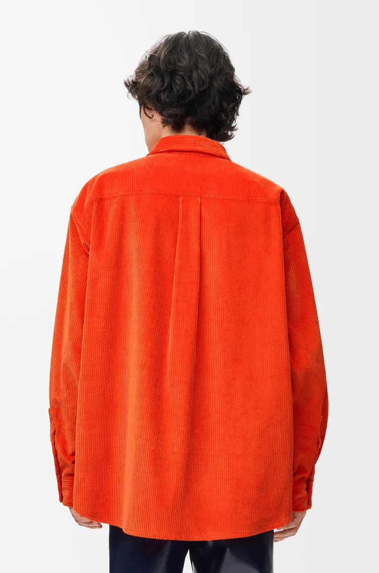 LOEWE Shirt in cotton corduroy Orange