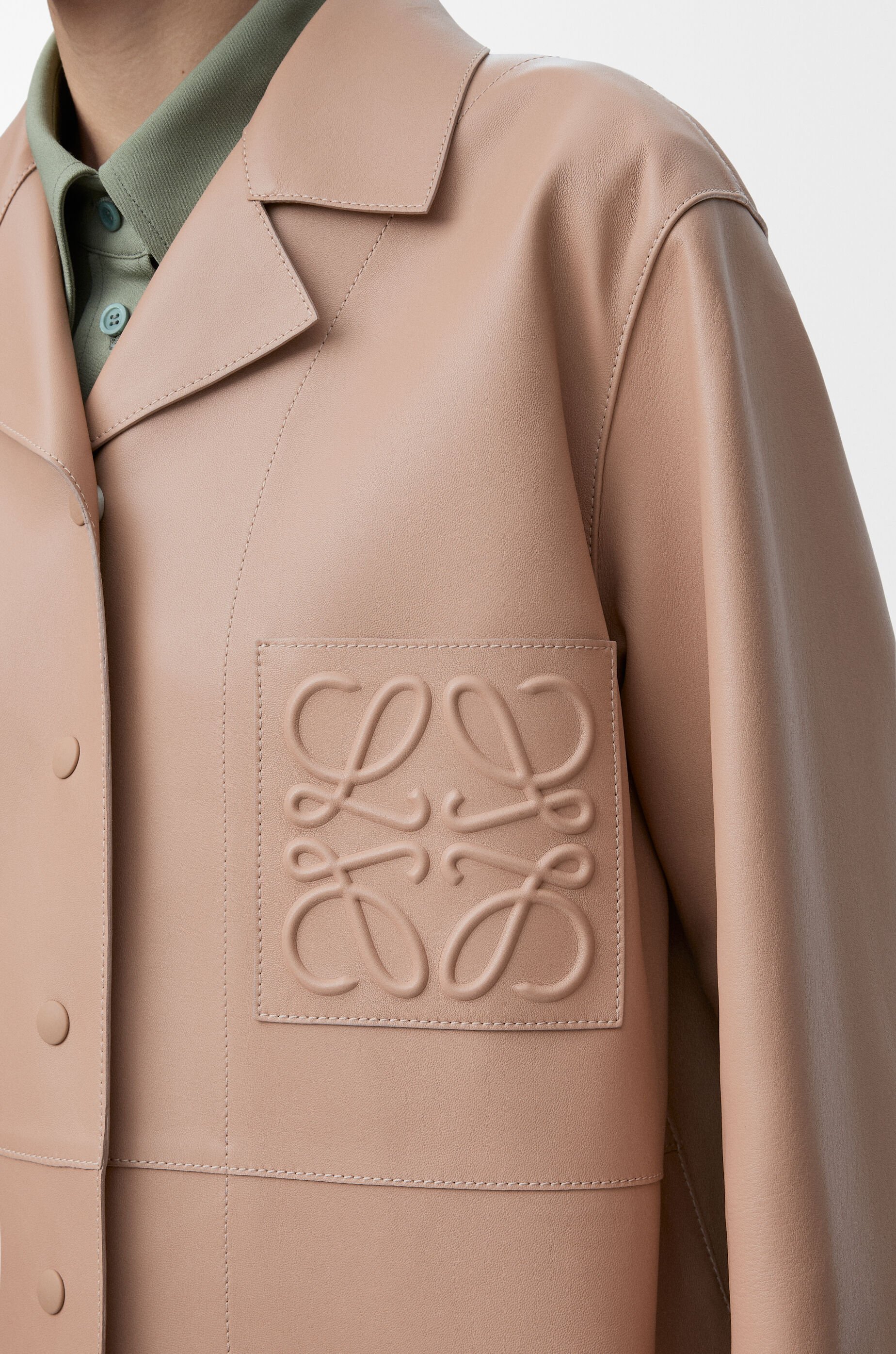 Pyjama blouse in nappa lambskin Beige - LOEWE