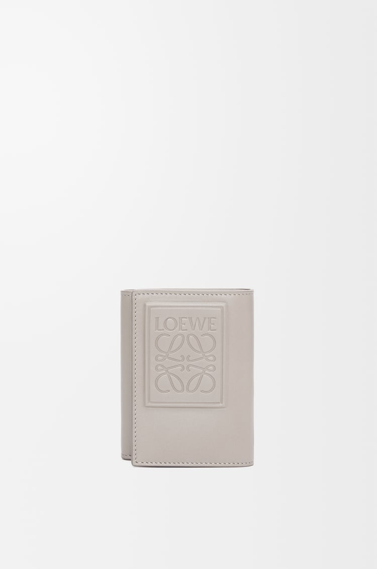 LOEWE Trifold wallet in satin calfskin Shell Grey