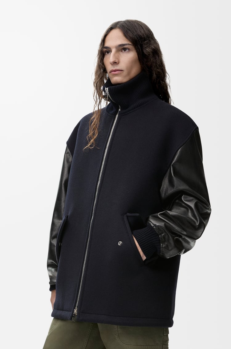 LOEWE Hybrid jacket in wool Navy/Black