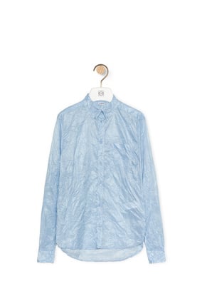 LOEWE Crinkle shirt in polyester Light Blue