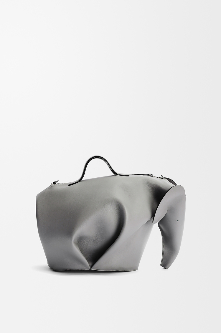 LOEWE Bolso Elephant grande en piel de ternera Gris Asfalto