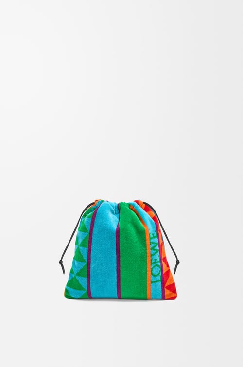 LOEWE ドローストリング ポーチ スモール（テリークロス） マルチカラー