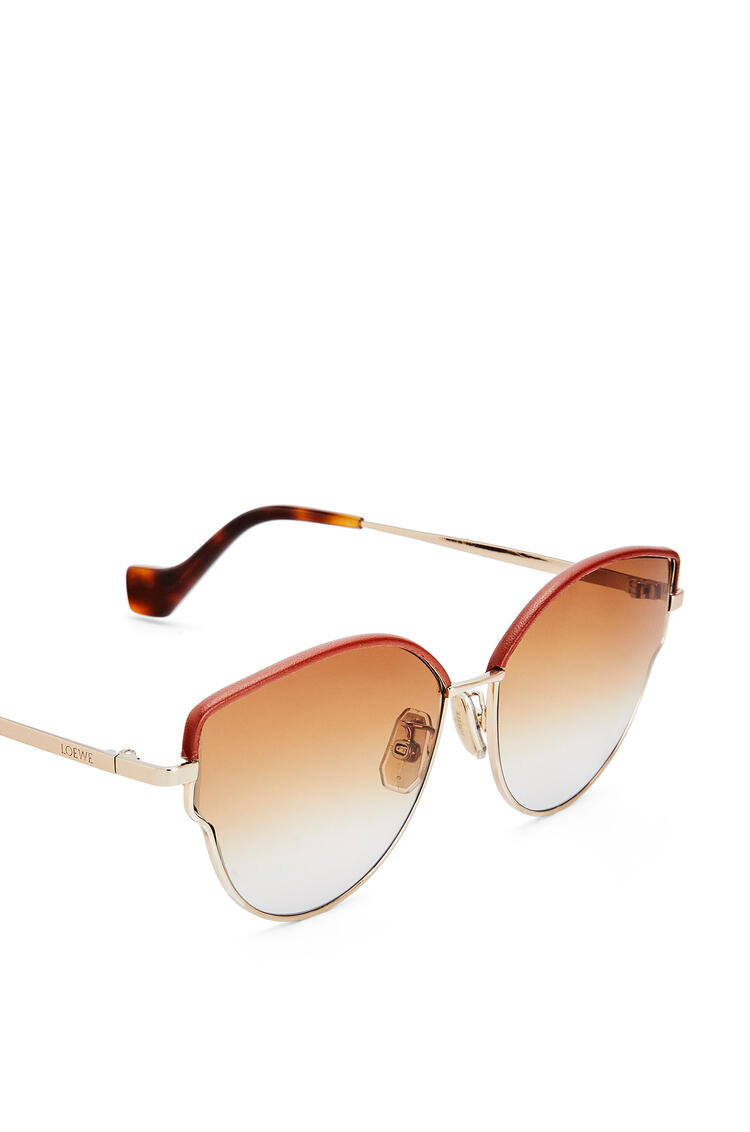 LOEWE Gafas de sol mariposa metálicas Marron Degradado/Oro Rosa pdp_rd