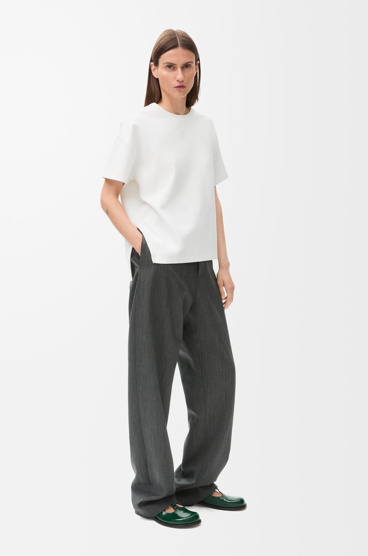 LOEWE Asymmetric t-shirt in cotton blend White