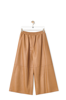 LOEWE Cropped trousers in nappa Toffee