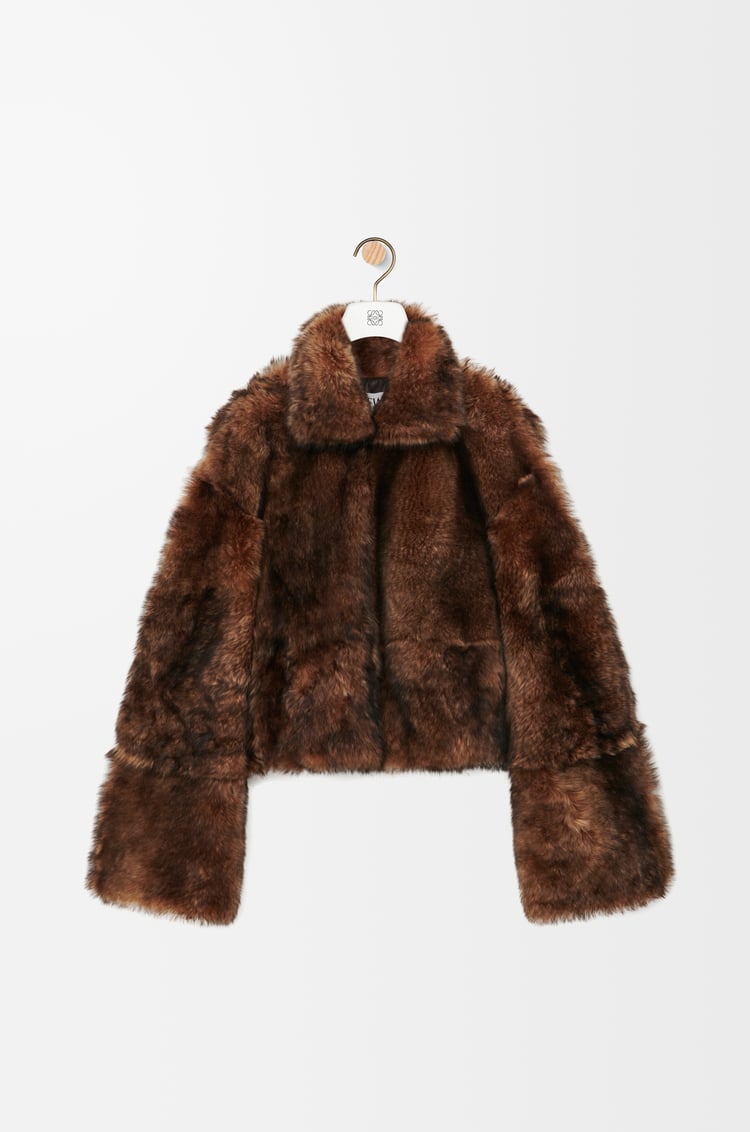 LOEWE Chaqueta en lana de oveja Marrón/Naranja
