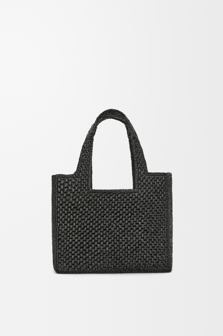 LOEWE Bolso LOEWE Font Tote pequeño en rafia Negro