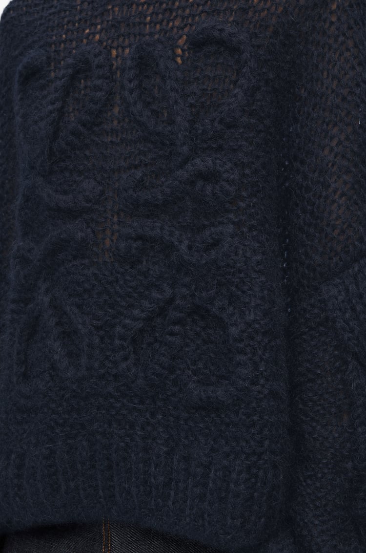 LOEWE Jersey Anagram en mohair Azul Marino Oscuro