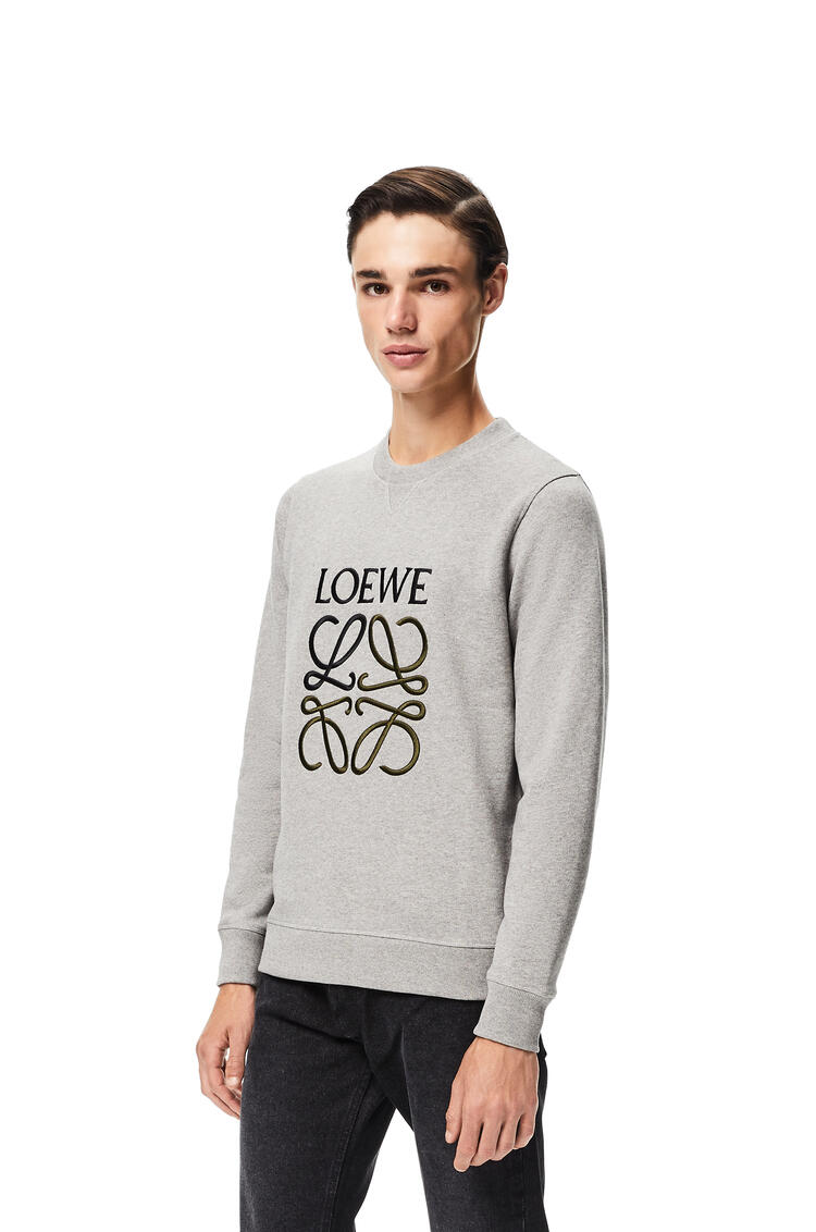 LOEWE LOEWE Anagram embroidered sweatshirt in cotton Grey Melange pdp_rd
