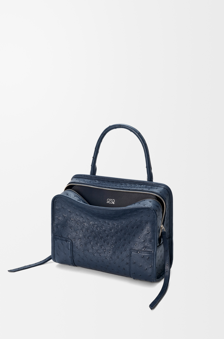 LOEWE アマソナ180 バッグ ミディアム（オーストリッチ） ディープネイビー