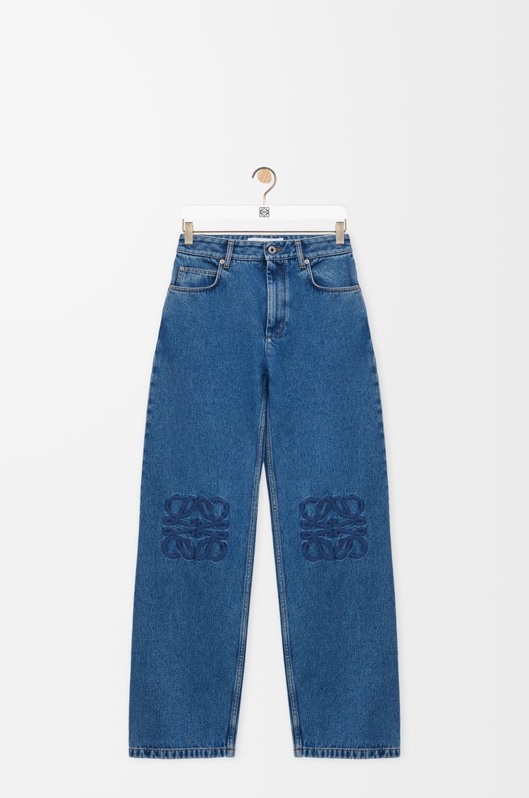 LOEWE Jean baggy Anagram en coton Bleu Jean