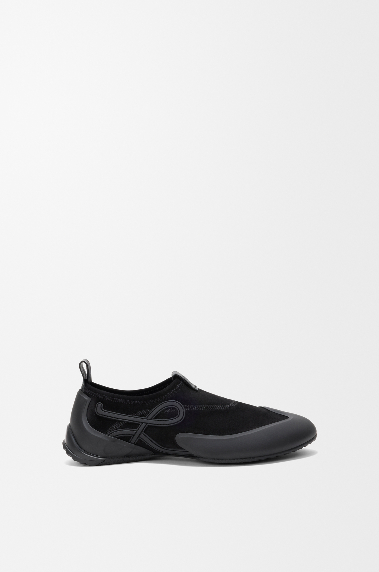 LOEWE Grip Aqua 彈性麂皮和 TPU 鞋款 黑色