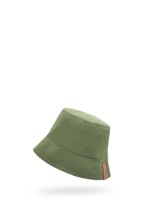 LOEWE Sombrero de pescador reversible en jacquard y nailon Verde Kaki/Bronceado plp_rd