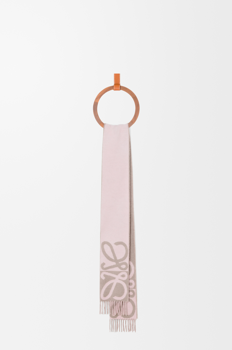 LOEWE スカーフ（ウール&カシミヤ） Light Pink/Beige