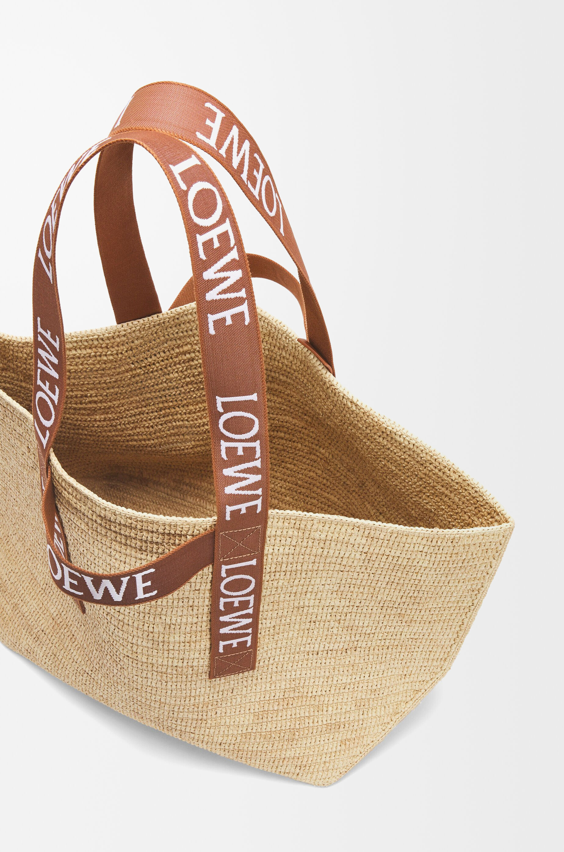 フォールド ショッパー（ラフィア） ベージュ - LOEWE