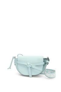 LOEWE Mini Gate Dual bag in soft calfskin and jacquard Blue Iceberg