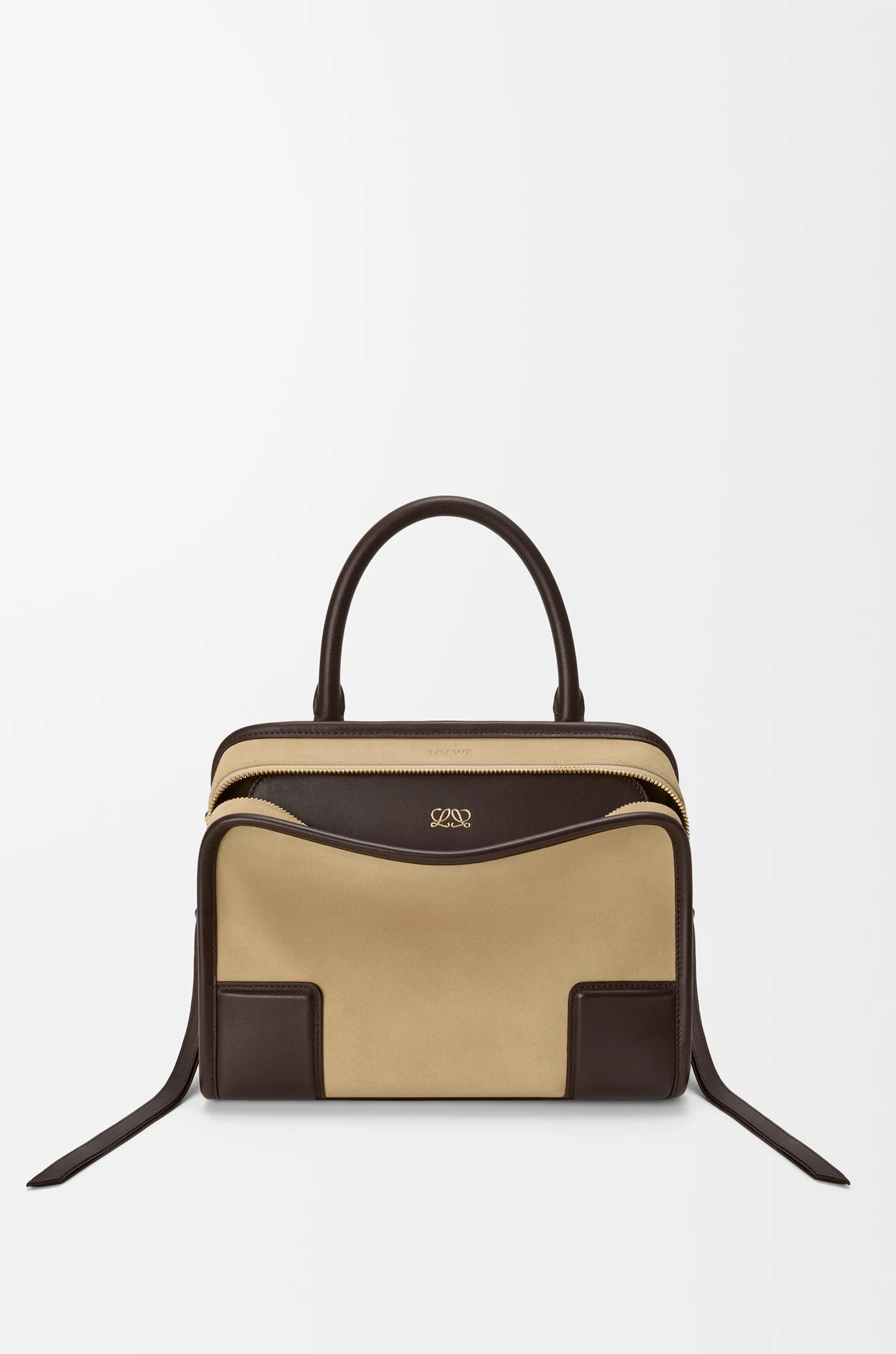 LOEWE Bolso Amazona 180 pequeño en ante Oro/Chocolate