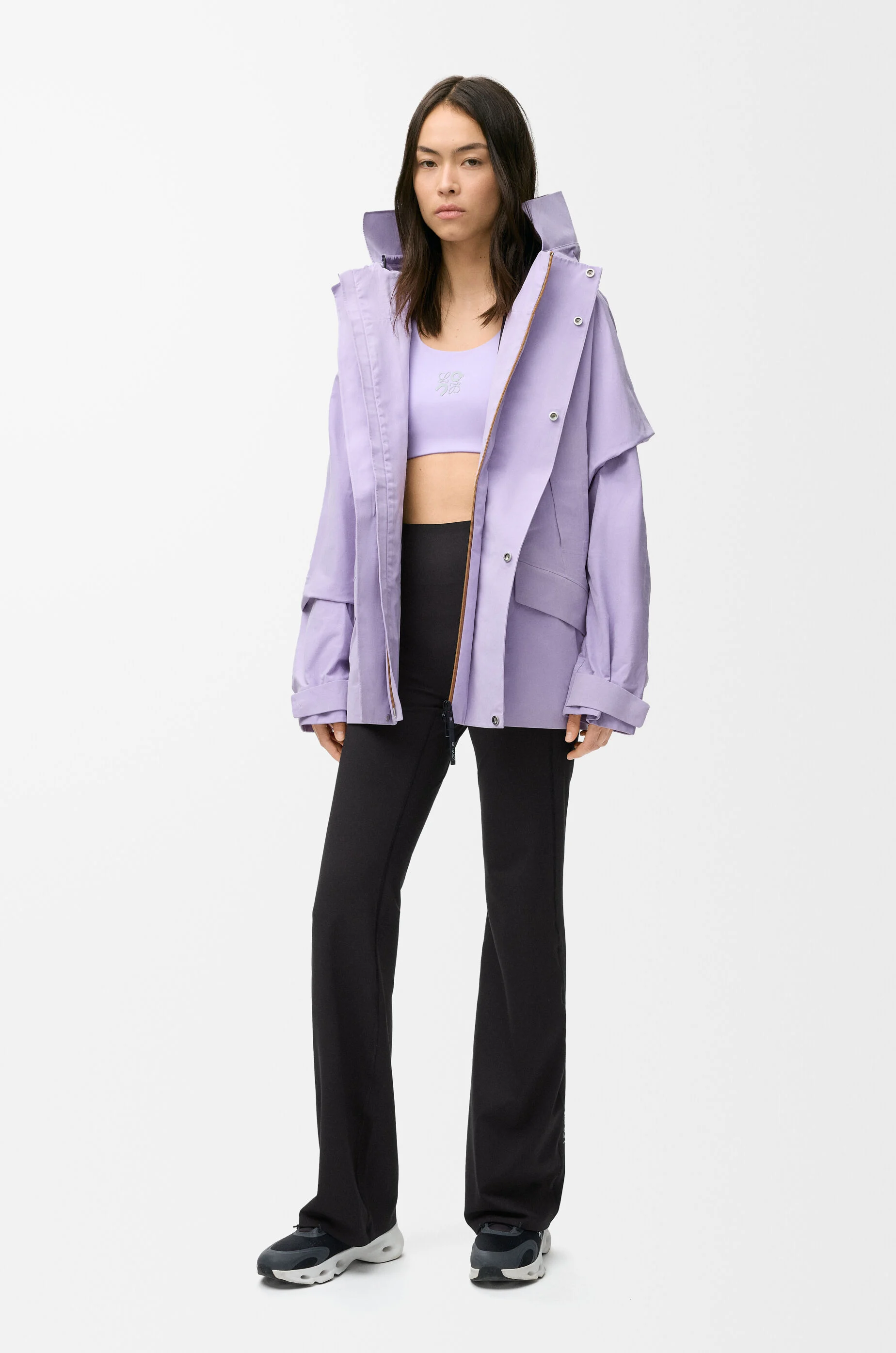 ソフト ブーツカット パンツ（テクニカルジャージー） ブラック - LOEWE