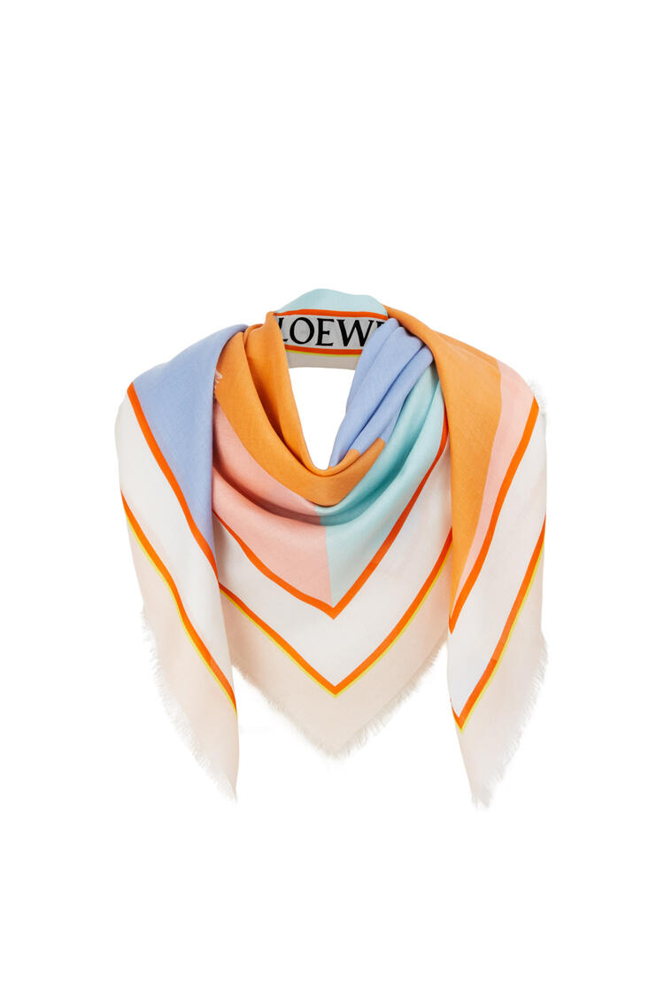 LOEWE Puzzle scarf in modal and cashmere Purple/Orange pdp_rd