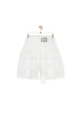LOEWE Minifalda de crochet en algodón Blanco