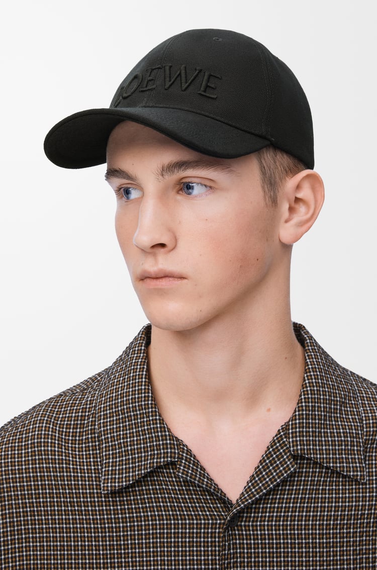 LOEWE Gorra en lona Negro