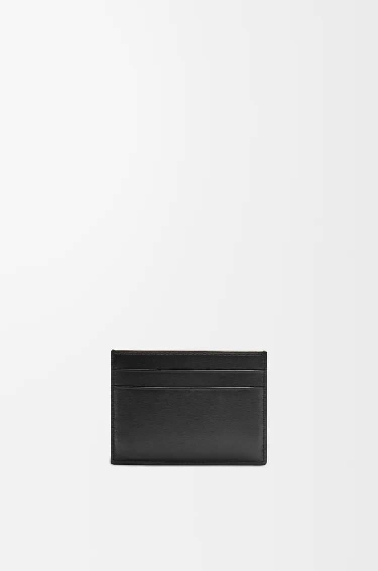 LOEWE Puffer Anagram plain cardholder in shiny nappa calfskin Black