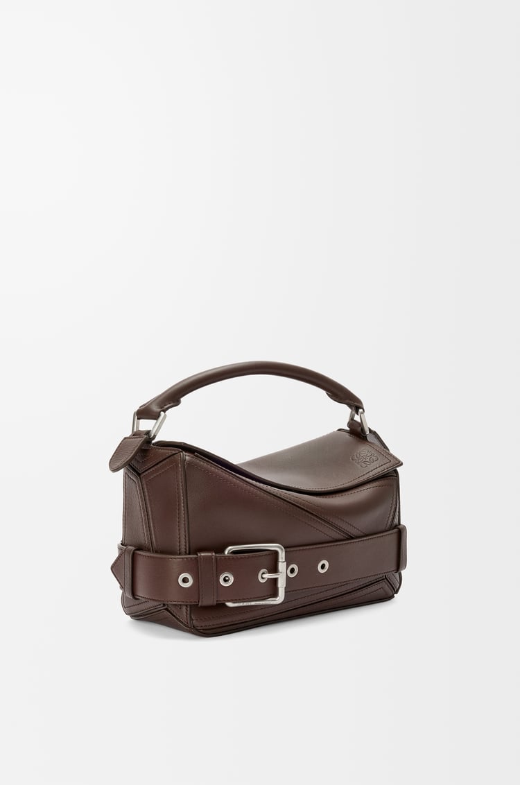 LOEWE パズル バイカー バッグ スモール（シャイニーカーフ） ダークブラウニー