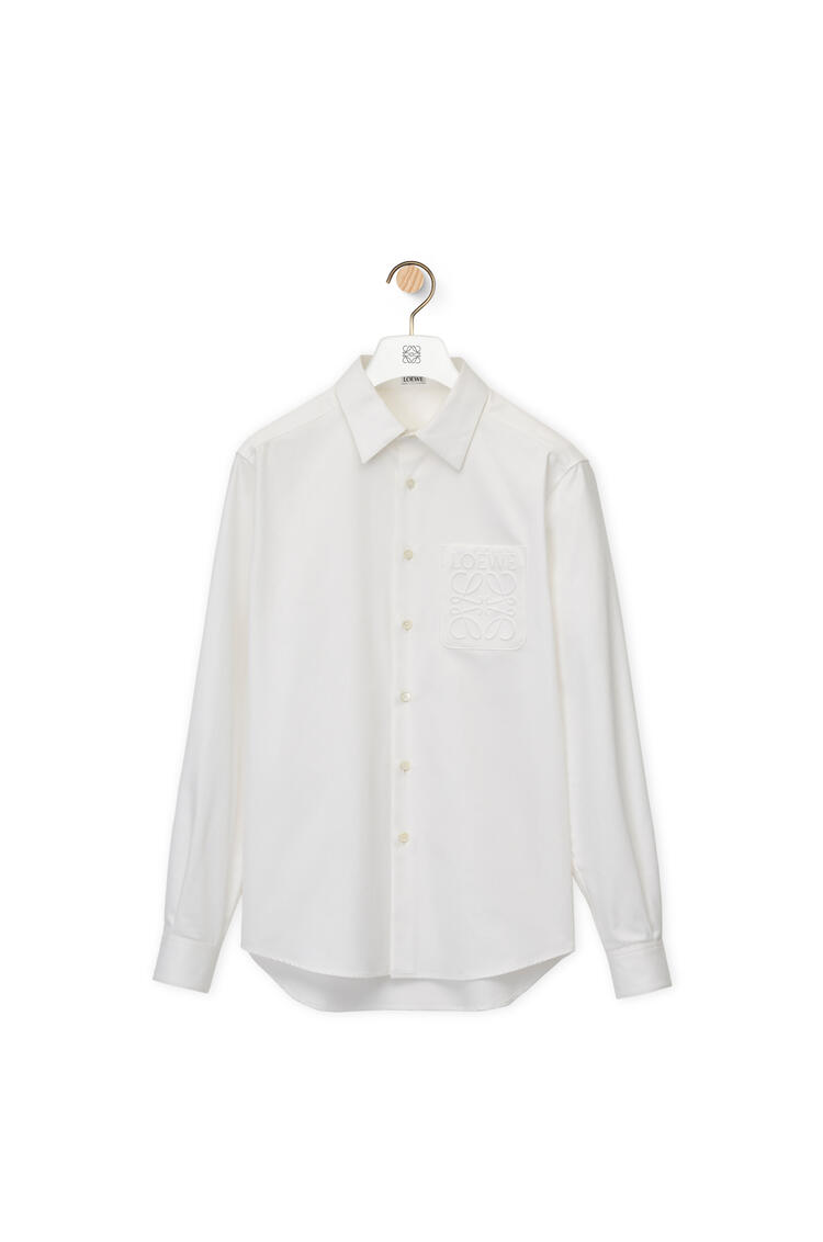 LOEWE Anagram debossed shirt in cotton White