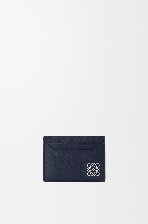 LOEWE Tarjetero Anagram en piel de ternera graneada Azul Marino