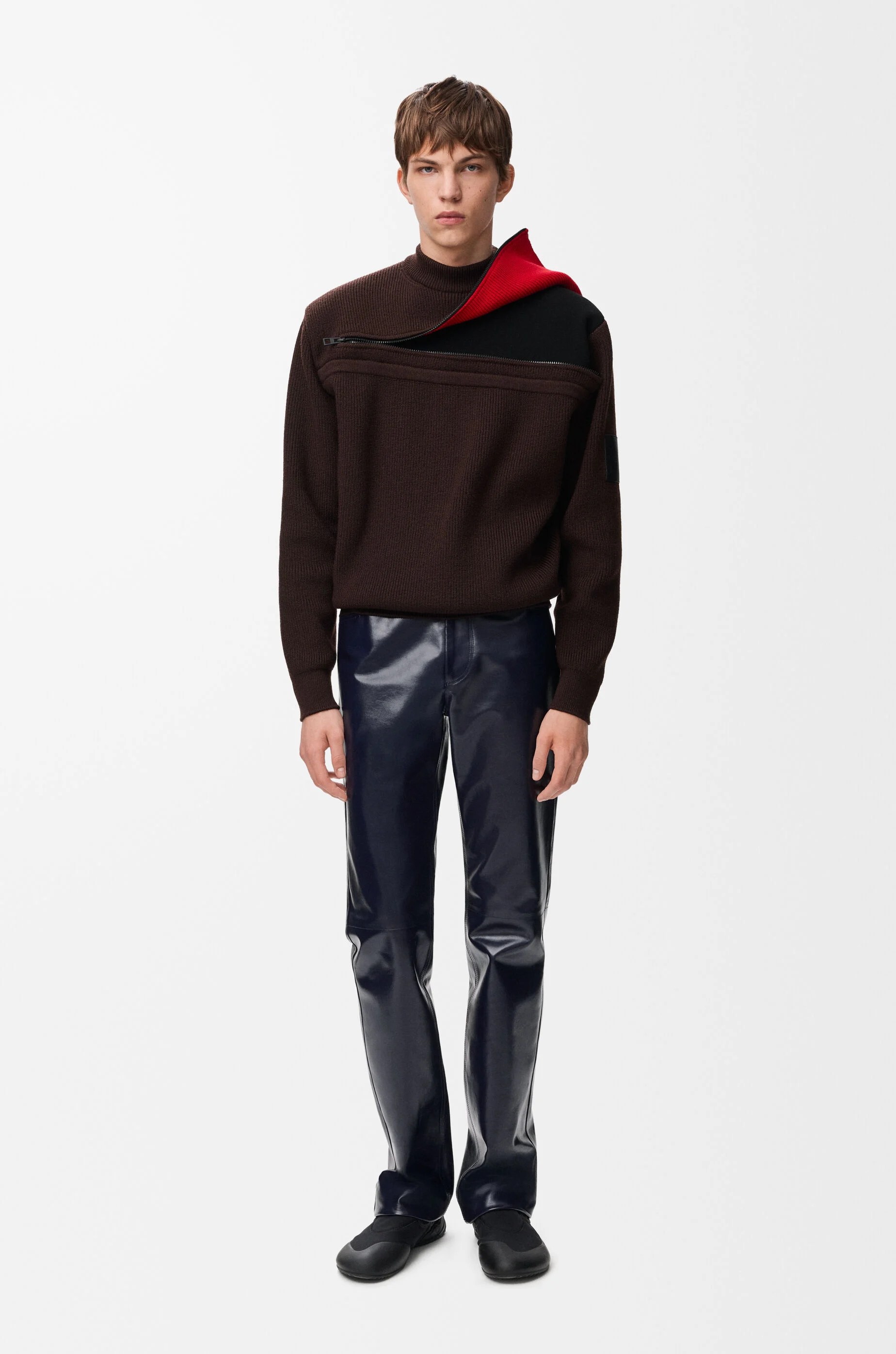 Trousers in nappa calfskin Blue - LOEWE USA Official Website