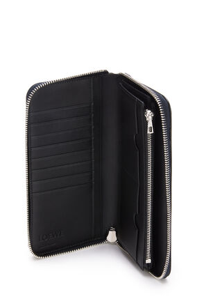 último Billetera//Cartera de Cuero Real marroquí negro