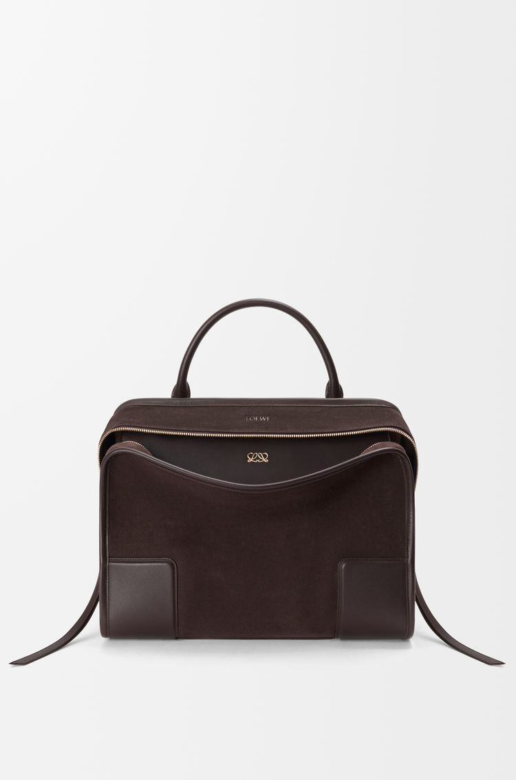 LOEWE Bolso Amazona 180 grande en ante Brownie Oscuro