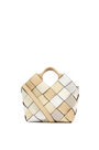 LOEWE Bolso pequeño Surplus Leather Woven Basket en piel de ternera Beige/Crema pdp_rd