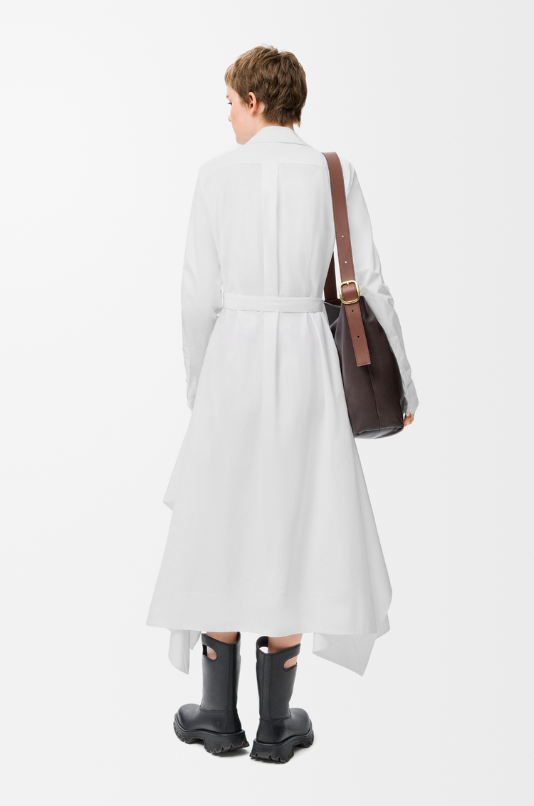 LOEWE ドレープ ドレス（コットン） ホワイト